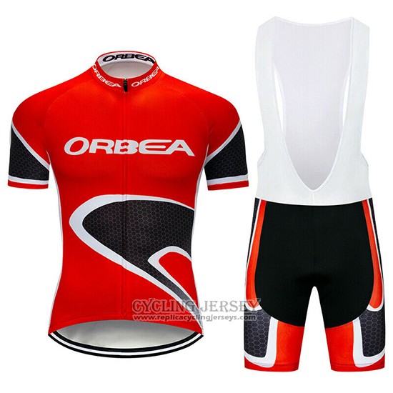 2019 Cycling Jersey Orbea Red Black Short Sleeve And Bib Short